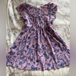 Y2K Double Mesh Sheer Pink Floral Printed Babydoll Top Medium Fairycore Feminine